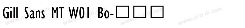 Gill Sans MT W01 Bo字体转换
